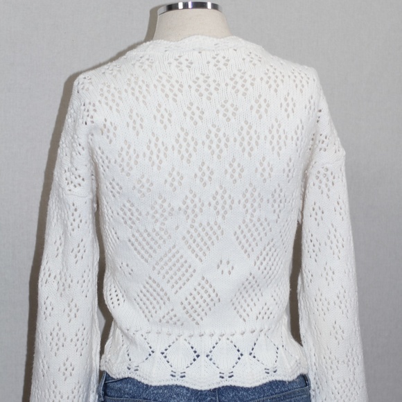 White Cotton Sweater - Picture 6 of 7